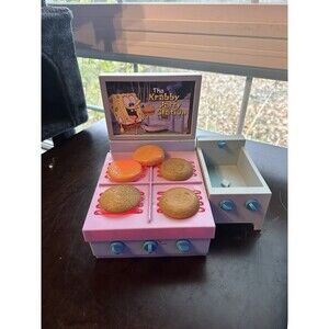 2003 Spongebob Krabby Patty Station Grill. Missing Some Pieces. Works!